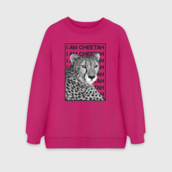 Женский свитшот oversize без начеса хлопок Пума Месси