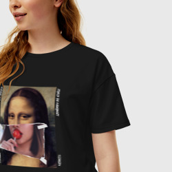 Женская футболка хлопок Oversize Mona Lisa 202X modern - фото 2