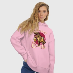 Женское худи Oversize хлопок Японский пивозавр - фото 2