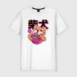 Мужская футболка хлопок Slim Japanese Shibu Inu