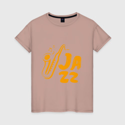 Женская футболка хлопок Jazz Music