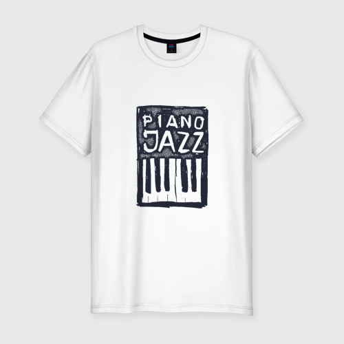 Мужская футболка хлопок Slim Piano Jazz