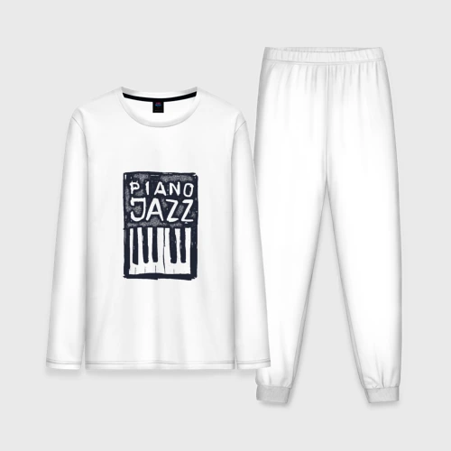 Мужская пижама с лонгсливом хлопок Piano Jazz
