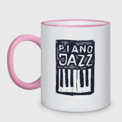 Кружка двухцветная Piano Jazz