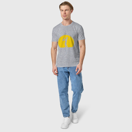 Мужская футболка хлопок Солнечный Джаз, цвет меланж - фото 5