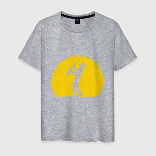 Мужская футболка хлопок Солнечный Джаз, цвет меланж