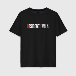 Женская футболка хлопок Oversize Resident Evil 4 Remake