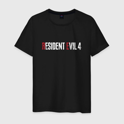Мужская футболка из хлопка с принтом Resident Evil 4 Remake, вид спереди №1