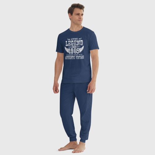 Мужская пижама хлопок Живая легенда с 1965 года, цвет темно-синий - фото 5