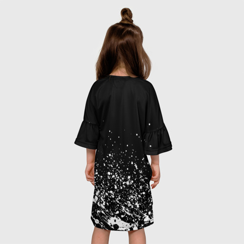 Детское платье 3D с принтом ZERO TWO DARLING, вид сзади #2