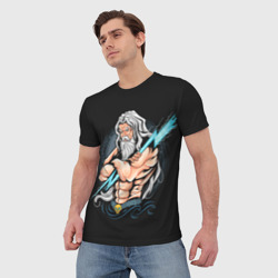 Мужская футболка 3D Бог Зевс - фото 2