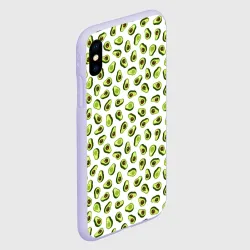Чехол для iPhone XS Max матовый Смешное авокадо на белом фоне - фото 2