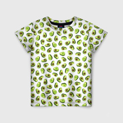 Смешное авокадо на белом фоне – Детская футболка 3D с принтом купить со скидкой в -33%