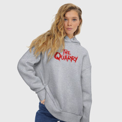 Женское худи Oversize хлопок The Quarry logo - фото 2