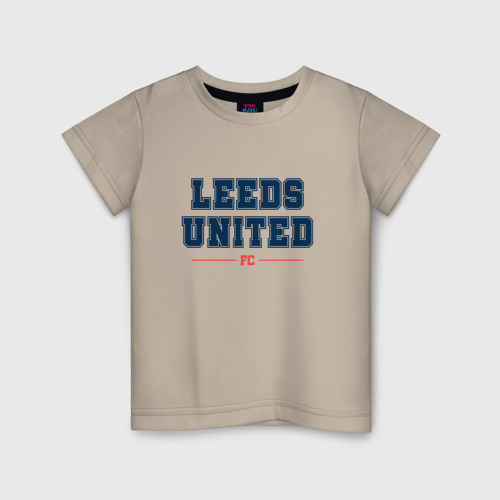 Детская футболка хлопок с принтом Leeds United FC Classic, вид спереди #2