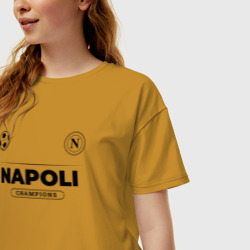 Женская футболка хлопок Oversize Napoli Униформа Чемпионов - фото 2