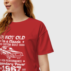 Женская футболка хлопок Oversize Я не старый Я классический 1967 - фото 2