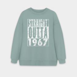 Женский свитшот oversize без начеса хлопок Прямо из 1967