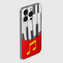 Чехол для iPhone 16 Pro силиконовый с защитой камеры Клавиши фортепиано как картошка фри - фото 2