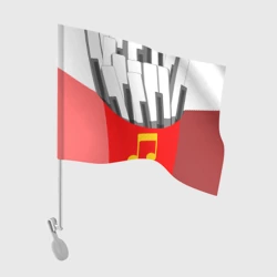 Флаг для автомобиля Клавиши фортепиано как картошка фри