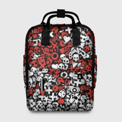 Женский рюкзак 3D Красно-белые знаки LDR
