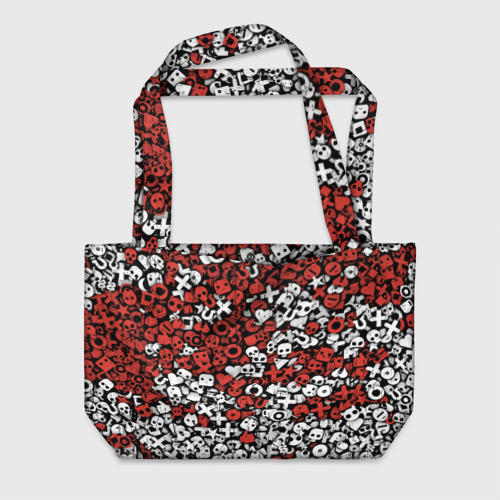 Пляжная сумка 3D Красно-белые знаки LDR