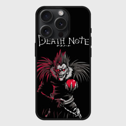 Чехол силиконовый для Apple iPhone 15 Pro матовый Тетрадь смерти Ryuk
