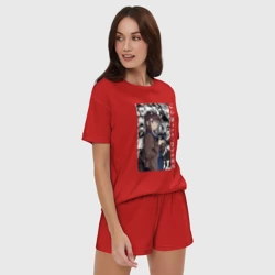 Женская пижама с шортиками хлопок Коми-сан у Коми проблемы с общением - фото 2