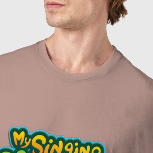 Мужская футболка хлопок с принтом My singing monsters, фото #4