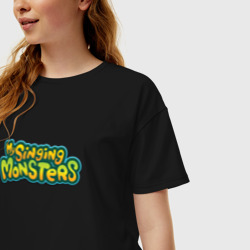 Женская футболка хлопок Oversize My singing monsters - фото 2