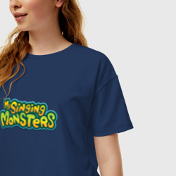Женская футболка хлопок Oversize My singing monsters - фото 2