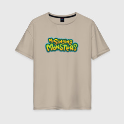 Женская футболка хлопок Oversize My singing monsters