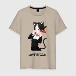 Мужская футболка хлопок Госпожа Кагуя Love is war Синомия