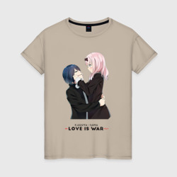 Женская футболка хлопок Госпожа Кагуя Love is war