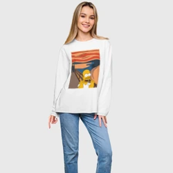 Женский лонгслив oversize хлопок Гомер Симпсон Крик - фото 2