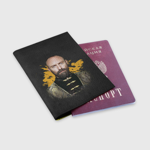 Обложка для паспорта матовая кожа Султан Сулейман Великолепный век, цвет желтый - фото 3