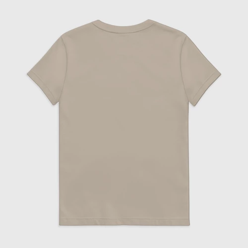 Женская футболка хлопок с принтом Serkan Bolat - Kerem Bursin, вид сзади #1