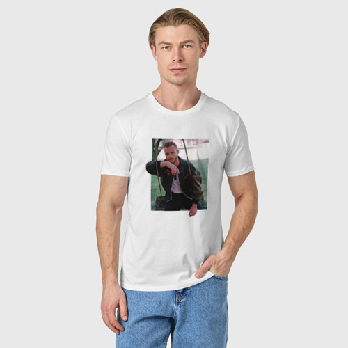 Мужская футболка хлопок Sen cal kapimi - Serkan, цвет белый - фото 3