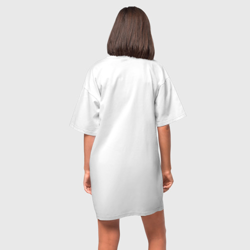 Платье-футболка хлопок Sen cal kapimi - Serkan, цвет белый - фото 4