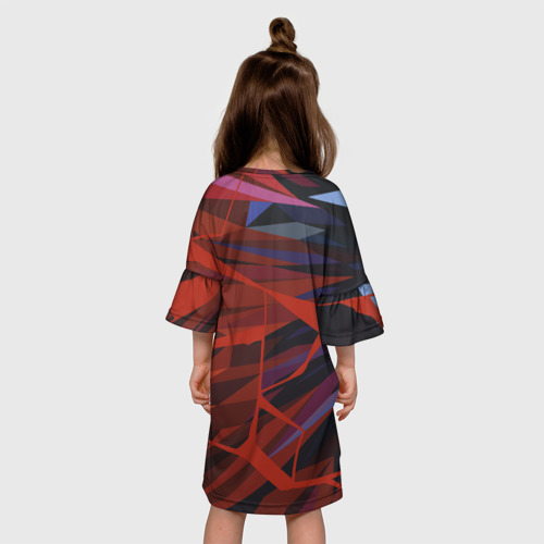 Детское платье 3D с принтом Рей Аянами из Евангелион, вид сзади #2