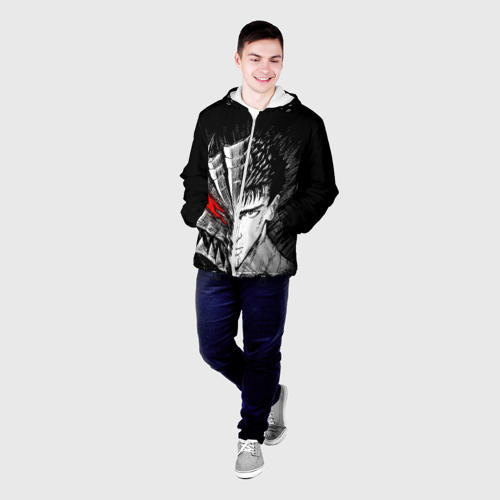 Мужская куртка 3D с принтом БЕРСЕРК | ГАТС И ДОСПЕХИ, фото на моделе #1