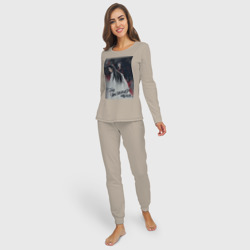 Женская пижама с лонгсливом хлопок Неукротимый - фото 2