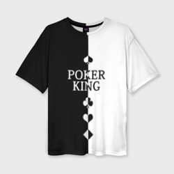 Женская футболка oversize 3D Король Покера Black