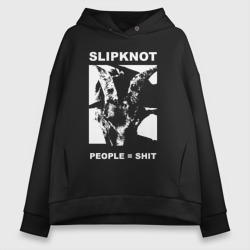 Женское худи Oversize хлопок Slipknot People Shit