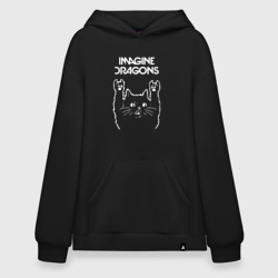 Худи SuperOversize хлопок Imagine Dragons Рок кот