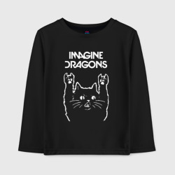 Детский лонгслив хлопок Imagine Dragons Рок кот