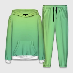 Женский костюм с толстовкой 3D Градиент оттенки зеленого
