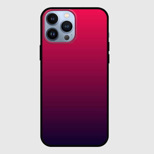 Чехол для iPhone 13 Pro Max с принтом Градиент от красного к темно синему, вид спереди #2