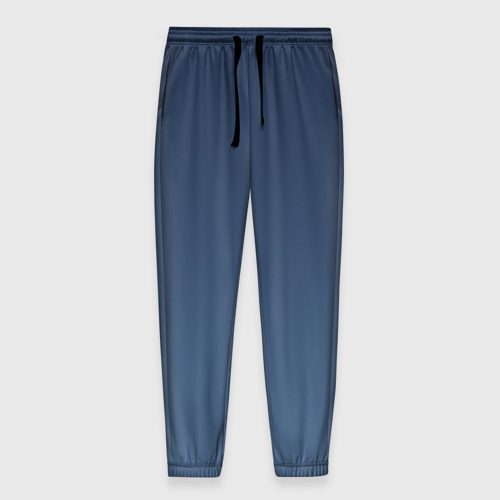 Мужские брюки с принтом Градиент темно-синий, вид спереди №1