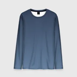 Мужской лонгслив 3D Градиент темно-синий